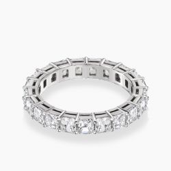 Ringlamour Asscher Cut Moissanite Eternity Wedding Band