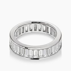 Ringlamour Channel Set Baguette Cut Moissanite Eternity Band