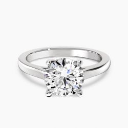 Ringlamour Round Cut Moissanite Solitaire Engagement Ring