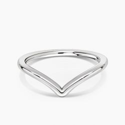 Ringlamour 1.4mm Chevron Wedding Band Stackable Ring