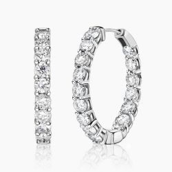 Ringlamour Statement Set Moissanite Crossover Hoop Earrings