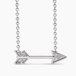 Ringlamour Arrow Necklace Moissanite Pendant Necklace