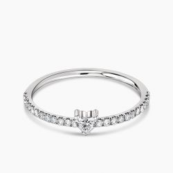 Ringlamour Heart Cut Moissanite Wedding Band