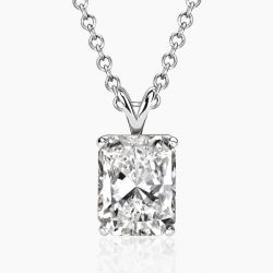 Ringlamour Radiant Cut Moissanite Pendant Necklace