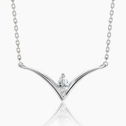 Ringlamour Marquise Cut Moissanite Pendant V Necklace