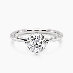 Ringlamour Round Cut Moissanite Solitaire Engagement Ring