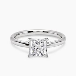 Ringlamour Princess Cut Moissanite Solitaire Engagement Ring