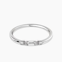 Ringlamour Baguette & Round Cut Moissanite Wedding Band