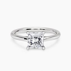 Ringlamour Princess Cut Moissanite Solitaire Engagement Ring